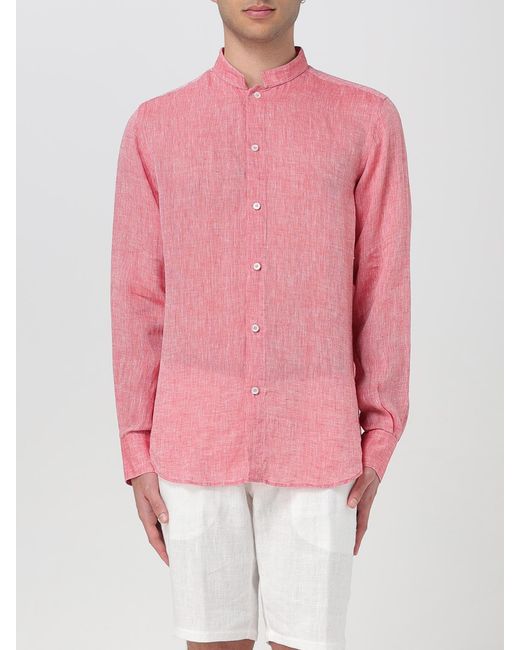 Kampos Pink Linen Shirt for men