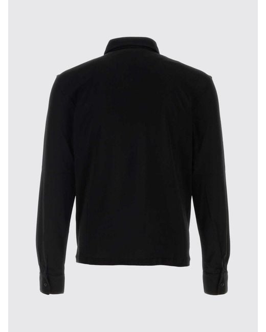 The Row Blue Long-Sleeved Knit Polo Shirt for men