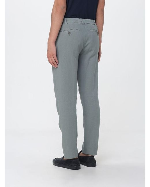 Myths Blue Linen Blend Drawstring Trousers Pt Torino for men