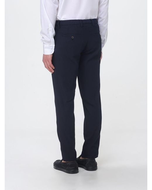 Myths Blue Cotton Chino Trousers for men