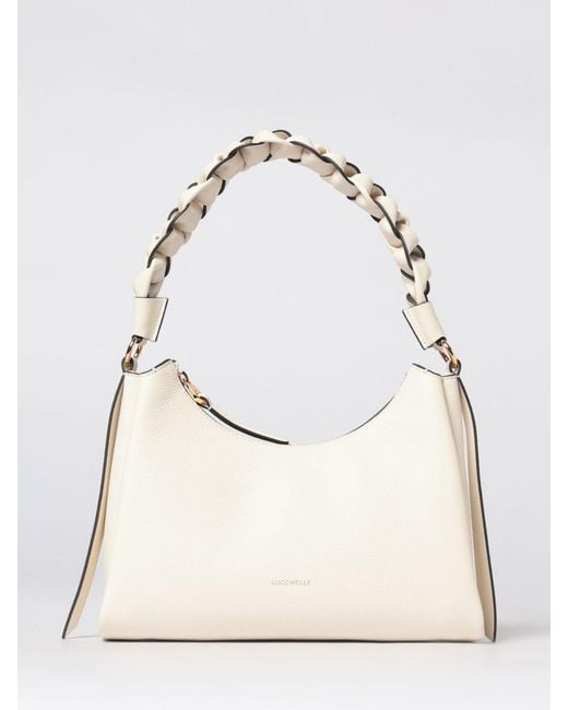Coccinelle Natural Boheme Grained Leather Bag