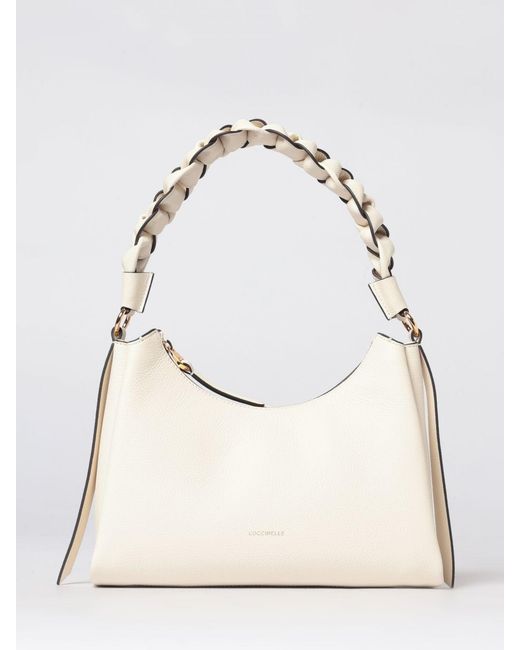Coccinelle Natural Boheme Grained Leather Bag