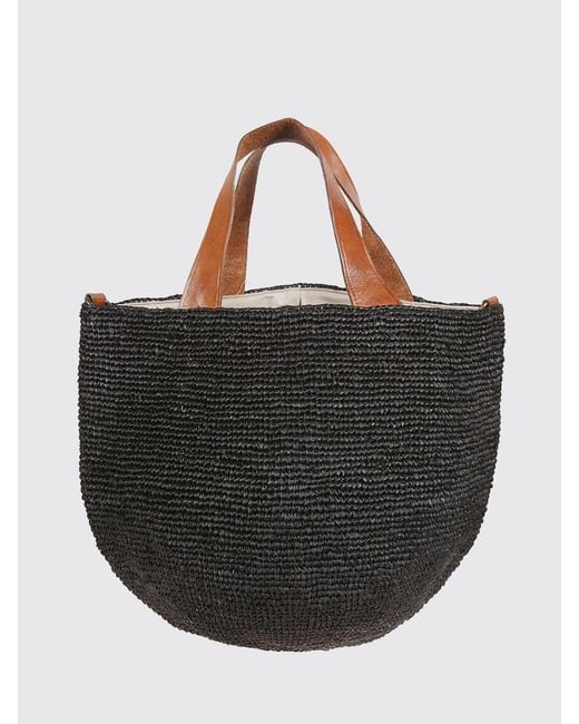 IBELIV Black Mirozy Raffia Bag
