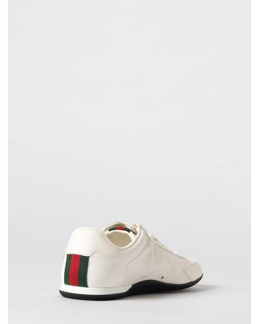 Gucci White Shift Leather Sneakers for men