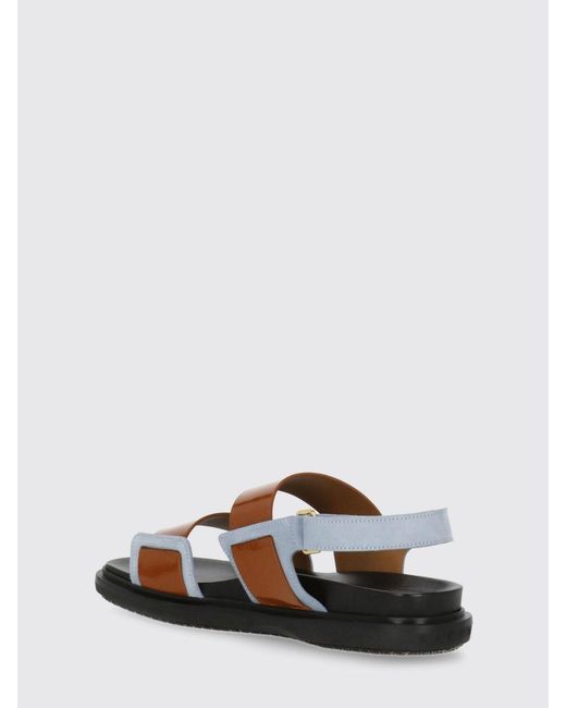 Marni White Leather Sandals