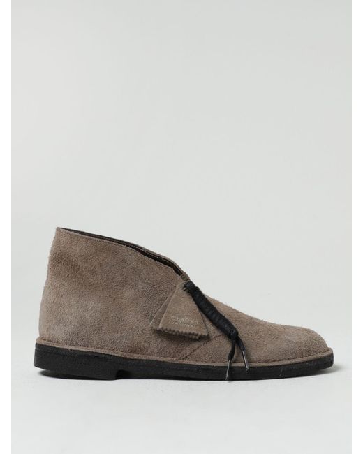 Clarks desert boot taupe distressed suede sales