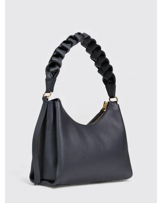 Coccinelle Blue Boheme Grained Leather Bag