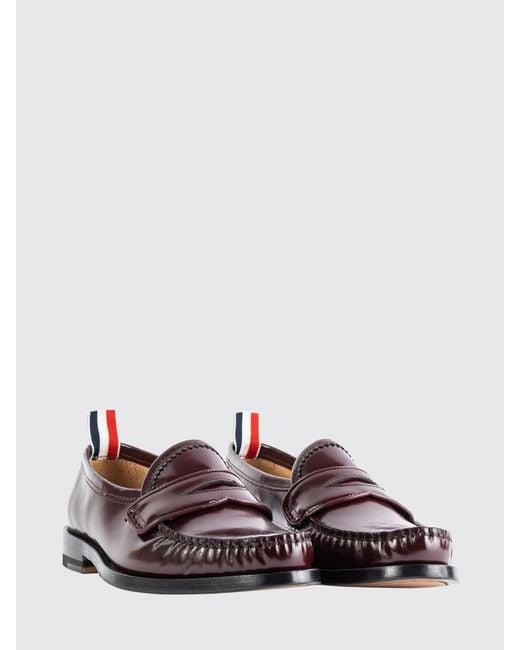 Thom Browne Red Penny Loafers