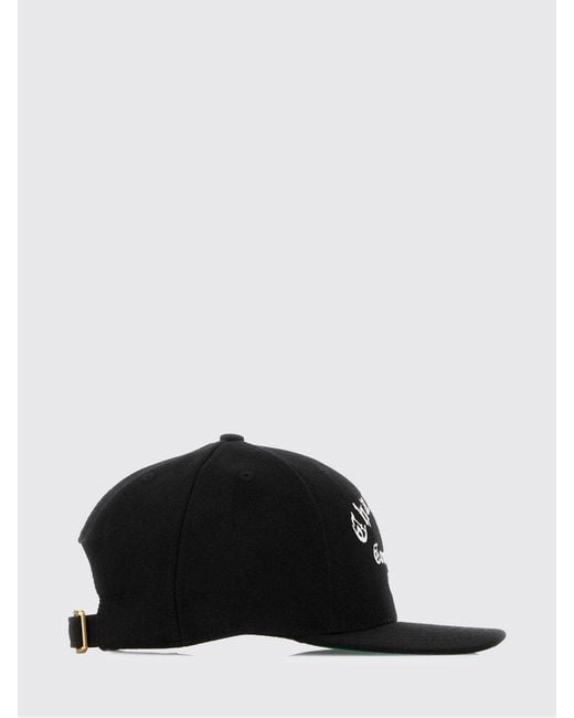 Willy Chavarria Black Twill Hat With Embroidered Slogan for men