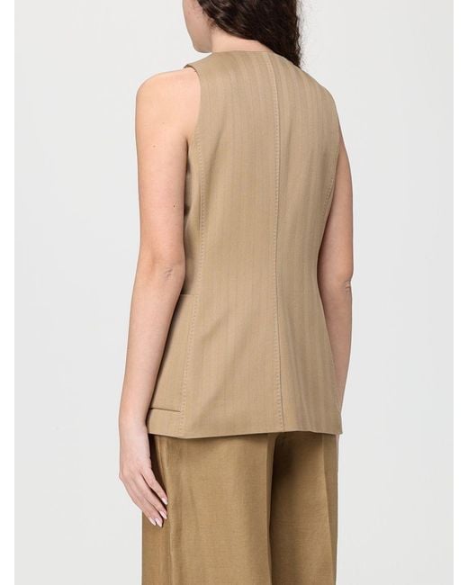 Max Mara Natural Single-Breasted Vest