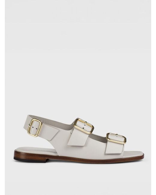 Doucal's White Leather Sandal