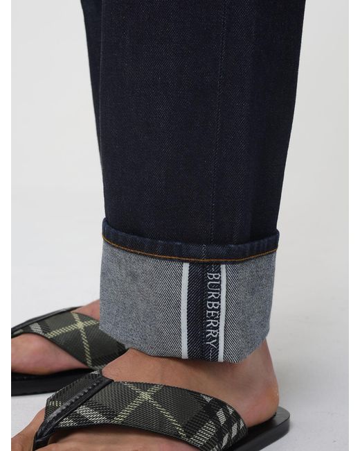 Burberry Blue Straight Denim Jeans for men