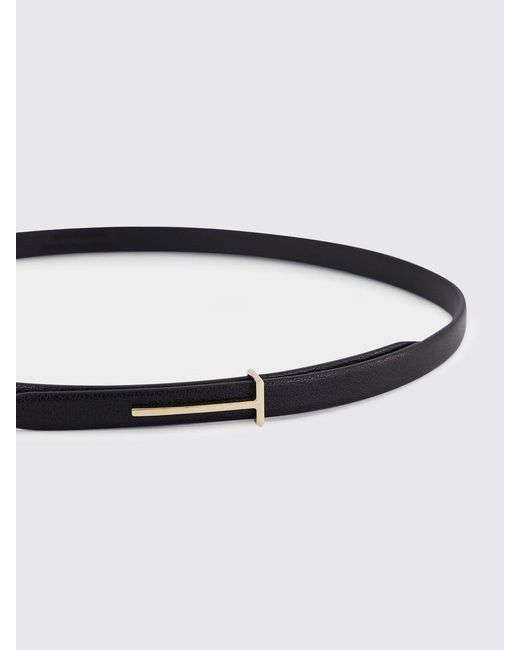 Tom Ford White Slim T Ledergürtel