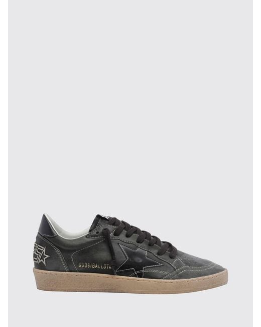 Golden Goose Deluxe Brand Green Ball Star Leather Trainers With Distressed Effect And Contrast Star for men