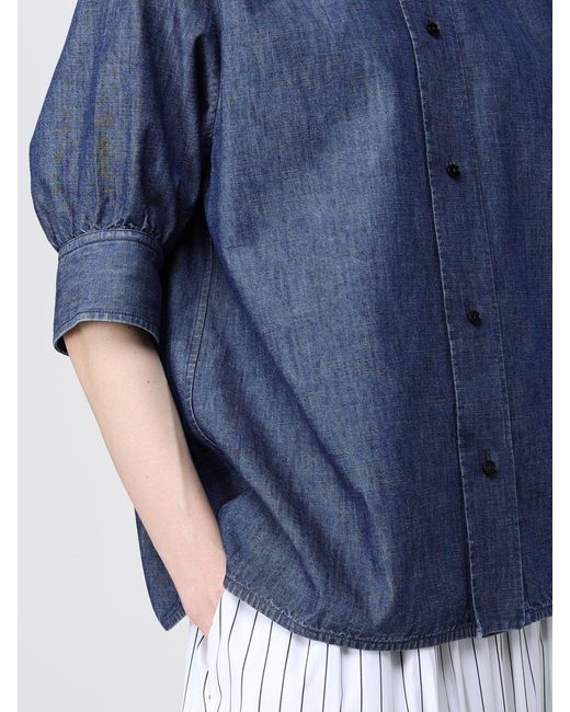 Jil Sander Blue Casual Cotton Shirt