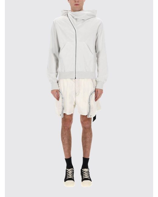 Rick Owens White Hoodie for men