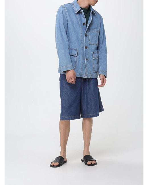 Dries Van Noten Blue Shirt Jacket for men