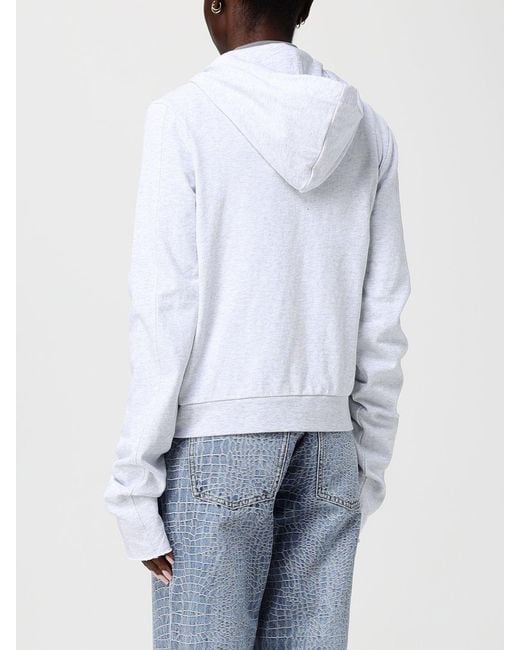 Entire studios White Cotton Zip-Up Hoodie