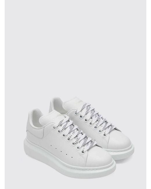 McQueen White Oversize Leather Sneakers