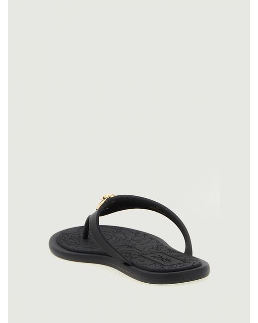 Versace Black Rubber Sandals
