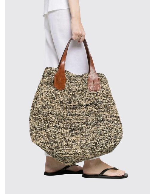 IBELIV Gray Rio Raffia Bag