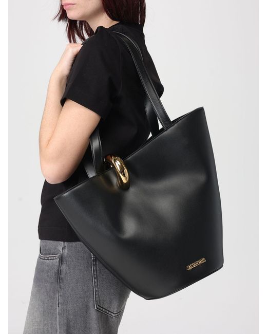 Jacquemus Black Bambola Medium Leather Bag