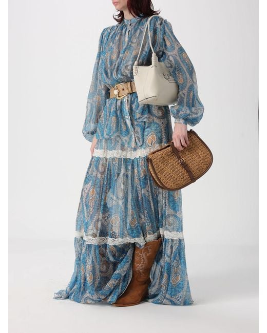 Etro Natural Libra Small Leather Shopping Bag