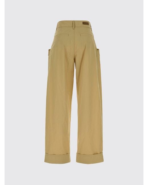 Jacob Cohen Natural Wide Cotton Trousers