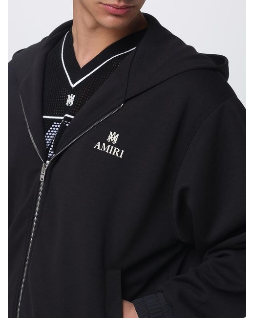 Amiri Blue Cotton Blend Hoodie for men