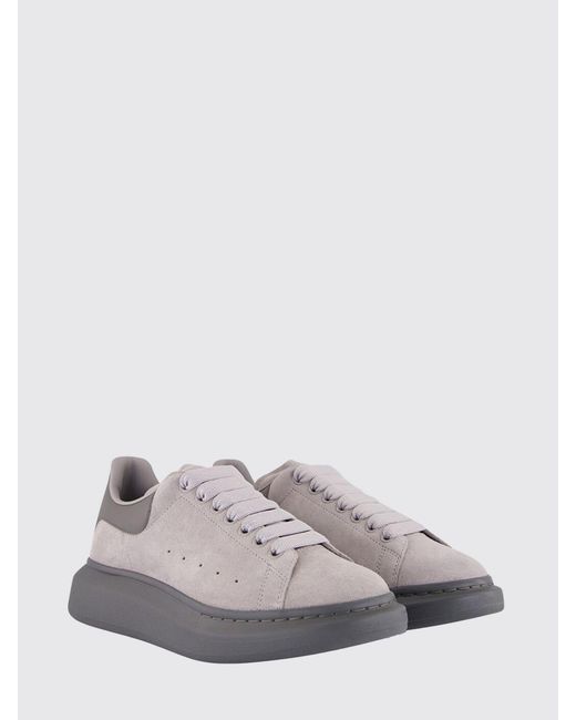 McQueen White Oversize Suede Sneakers for men
