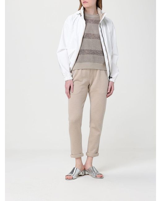 Brunello Cucinelli White Technical Fabric Windbreaker
