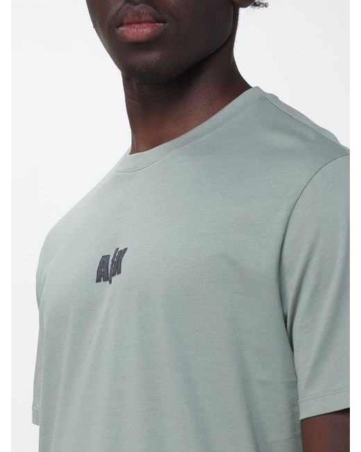 ARMANI EXCHANGE Gray Crew Neck T-Shirt With Logo Patch for men