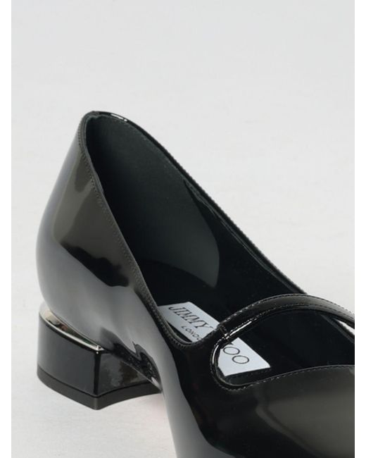 Jimmy Choo White Elisa Patent Leather Ballerinas