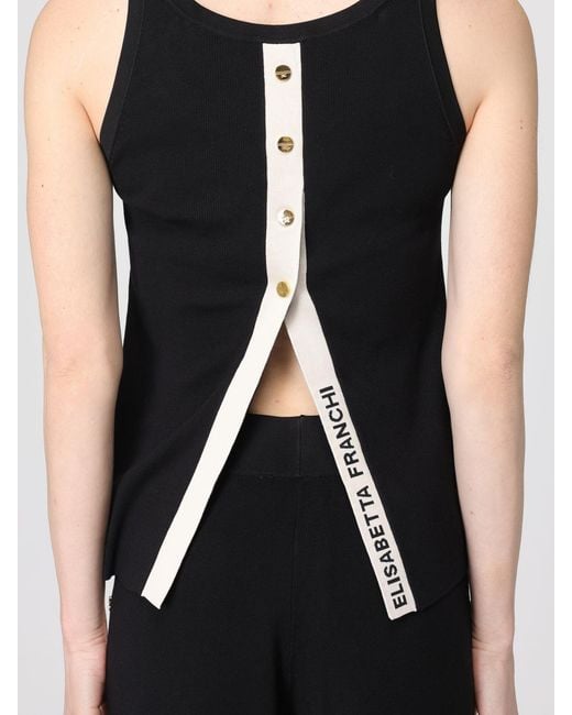 Elisabetta Franchi Black Knit Top