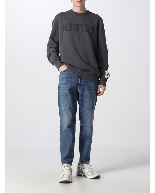 Golden Goose Deluxe Brand Gray Cotton Sweatshirt for men