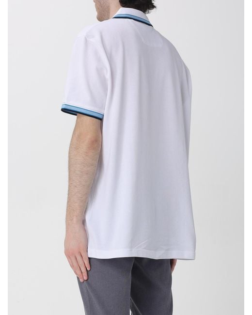 Polo Básico De Algodón Boss de hombre de color White