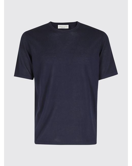 Roberto Collina Blue Basic Cotton T-Shirt for men