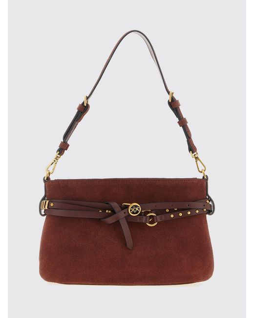 Pinko Purple Belt Bag Mini Suede Shoulder Bag