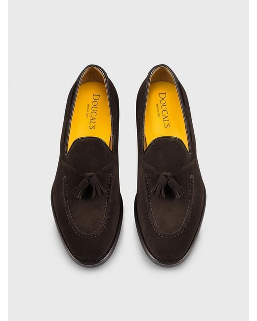 Doucal's Multicolor Suede Loafers With Tassels for men