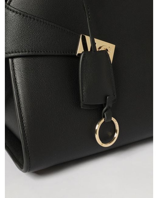 Ferragamo Black Hug M Leather Bag