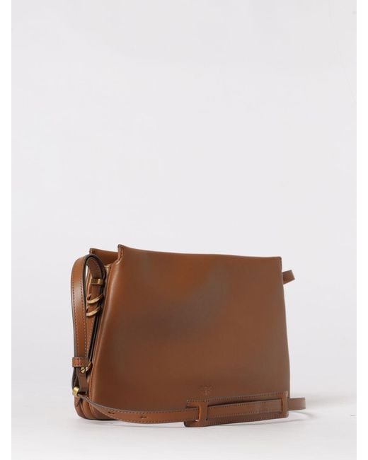 Pinko Brown One, Two, Three Bag Shoulder Bag With Three Compartments