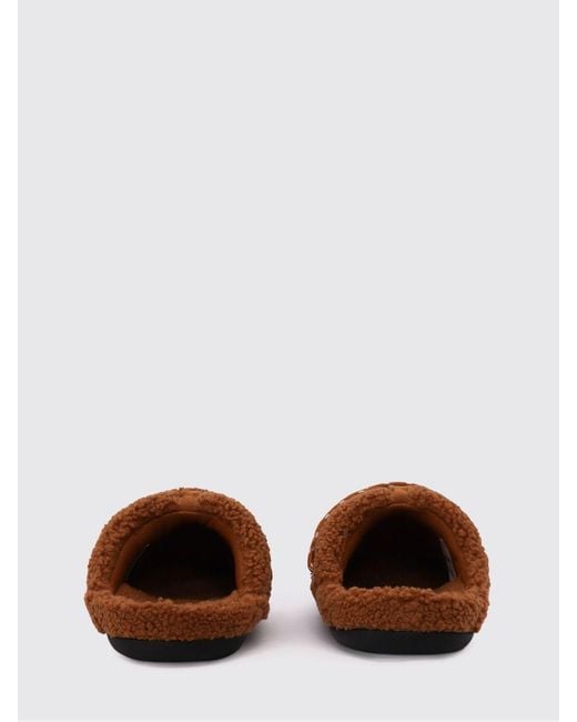 Moon Boot Brown Teddy Shearling Slippers for men