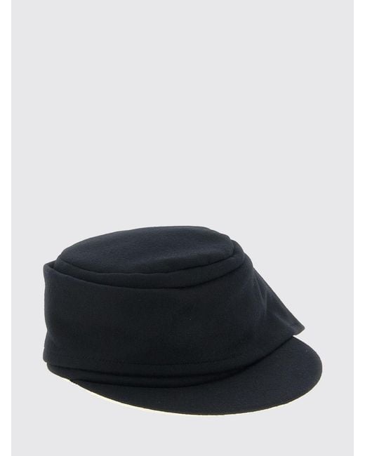 Yohji Yamamoto Blue Asymmetrical Baseball Cap for men