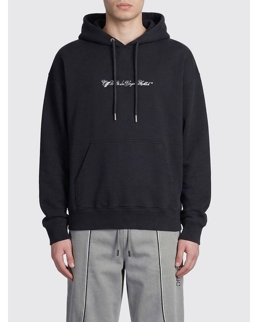Off-White c/o Virgil Abloh Black Cotton Hoodie for men
