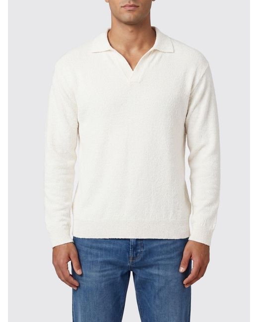 Roberto Collina White Cotton Knit Polo Shirt for men