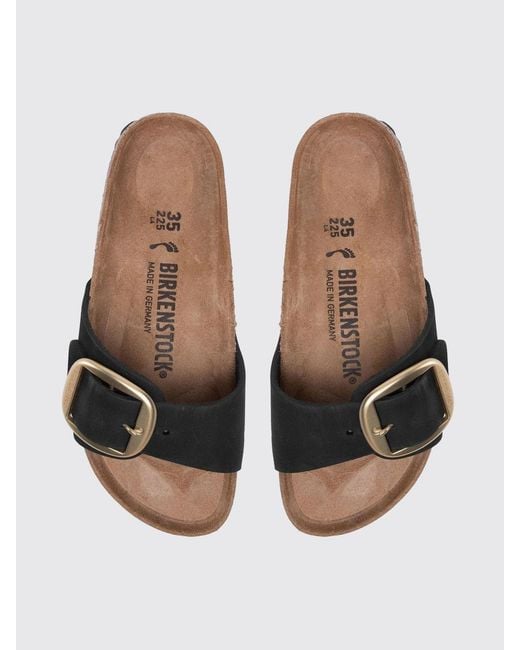 Birkenstock White Madrid Big Buckle Nubuck Sandal