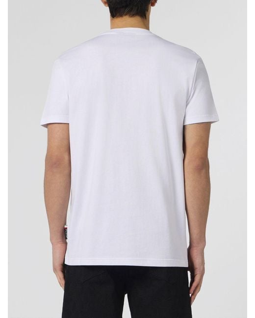 Philipp Plein White Skull T-Shirt for men