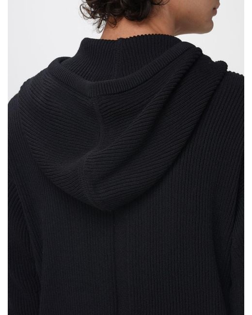 Rick Owens Blue Hooded Cardigan for men