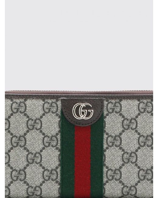 Gucci Gray Ophidia Gg Supreme Canvas Wallet