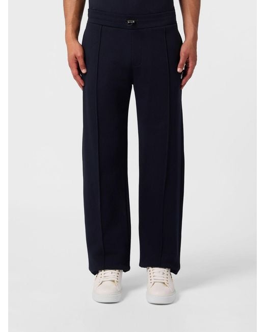 Billionaire Blue Straight-Leg Cotton Track Trousers With Drawstring for men
